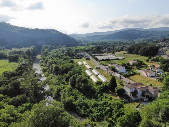 Vue générale de la Noria, ferme agro-écologique