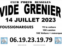 Vide grenier du Club Photo Bessèges - 14 juillet 2023