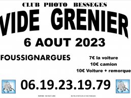 Vide grenier du Club Photo de Bessèges - 6 août 2023