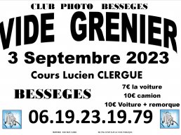 Vide grenier du Club Photo de Bessèges - 3 septembre 2023