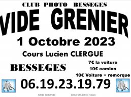 Vide Grenier du Club Photo  Bessèges - 1er octobre 2023