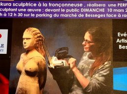 EvÃ©nement artistique - Sculpture Ã  la tronÃ§onneuse