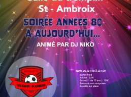 Soirée années 80 à aujourd'hui - ANNULÉE