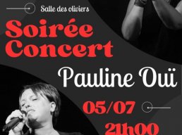 Soirée concert de Pauline Ouï à St Brès