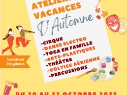 Ateliers vacances d'automne - 2025