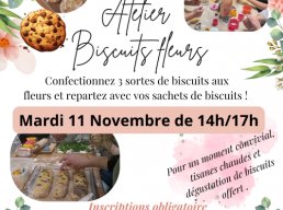 Atelier biscuits fleurs avec Axelle, paysane cueilleuse