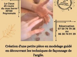 Atelier Poterie - modelage guidé