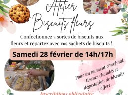 Atelier biscuits fleurs avec Axelle, paysane cueilleuse