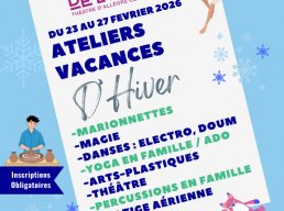 Ateliers vacances d'hiver 