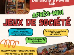 après-midi jeux de société - restaurant Le Claux