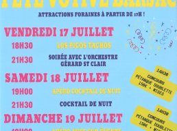 Fête votive à Barjac - attractions foraines et soirées concert - Lundi 20 Juillet