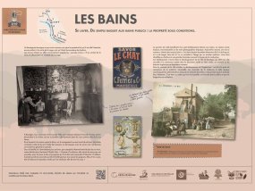 panneau 2 du parcours. Les bains. © parcours de médiation de la mine de Bessèges